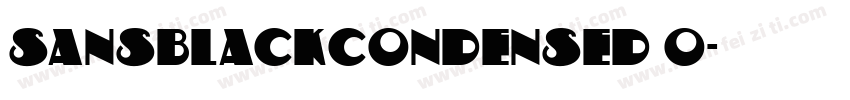 sansblackcondensed o字体转换